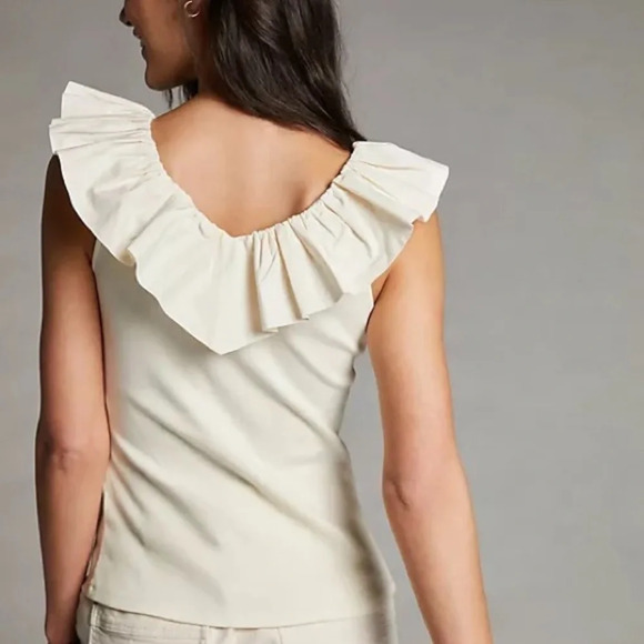 Anthropologie Maeve Tina Ruffled Tank  Small - Picture 4 of 4